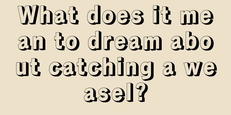 What does it mean to dream about catching a weasel?