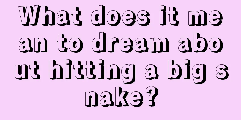 What does it mean to dream about hitting a big snake?