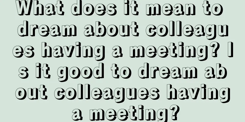 What does it mean to dream about colleagues having a meeting? Is it good to dream about colleagues having a meeting?