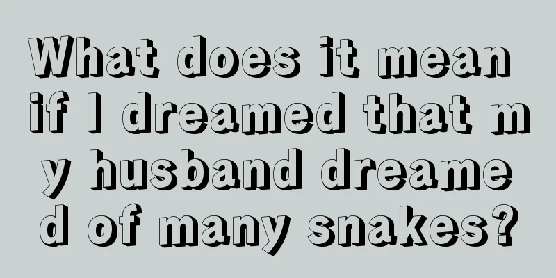 What does it mean if I dreamed that my husband dreamed of many snakes?