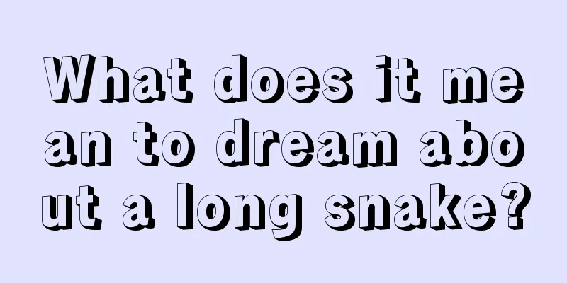 What does it mean to dream about a long snake?