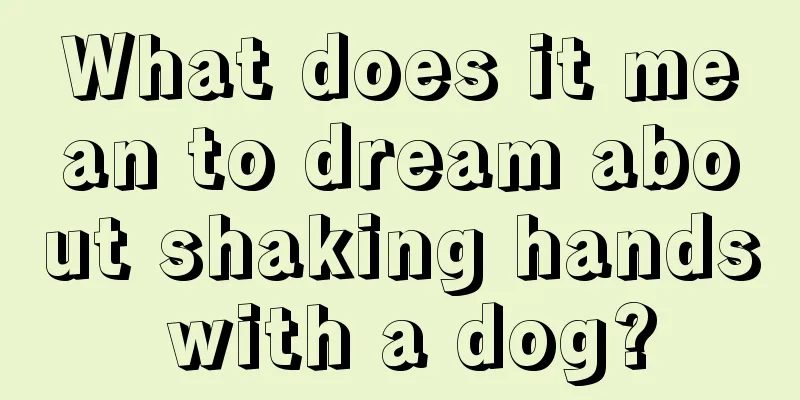 What does it mean to dream about shaking hands with a dog?