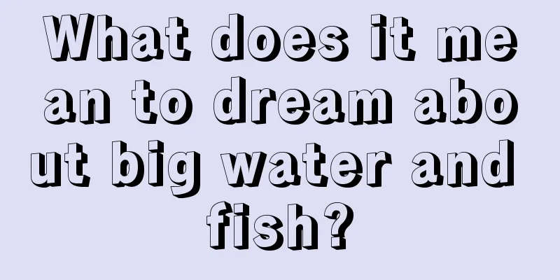 What does it mean to dream about big water and fish?