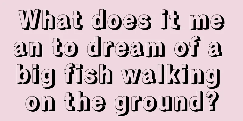 What does it mean to dream of a big fish walking on the ground?