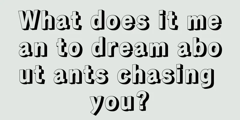 What does it mean to dream about ants chasing you?