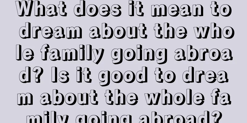 What does it mean to dream about the whole family going abroad? Is it good to dream about the whole family going abroad?