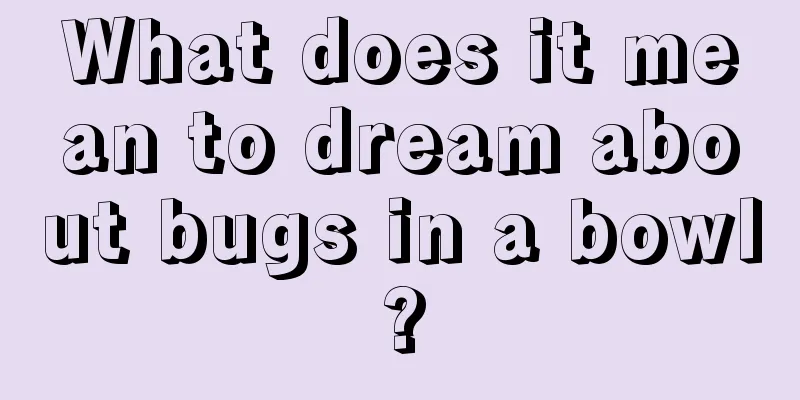 What does it mean to dream about bugs in a bowl?