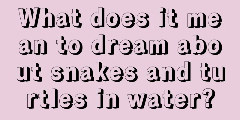 What does it mean to dream about snakes and turtles in water?