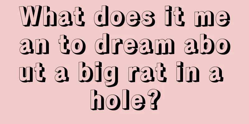 What does it mean to dream about a big rat in a hole?