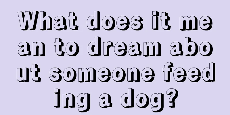 What does it mean to dream about someone feeding a dog?