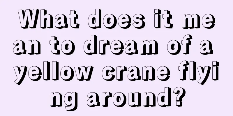 What does it mean to dream of a yellow crane flying around?