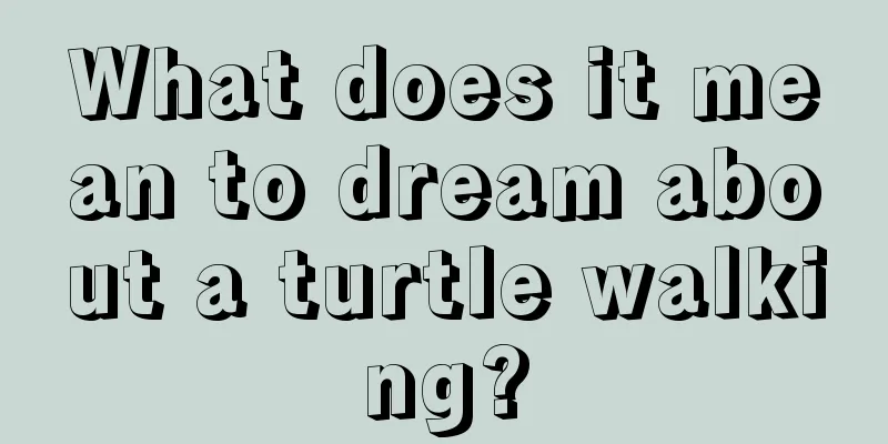 What does it mean to dream about a turtle walking?