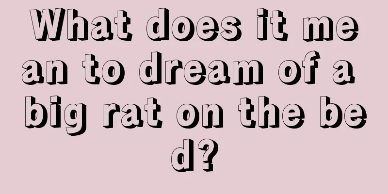 What does it mean to dream of a big rat on the bed?