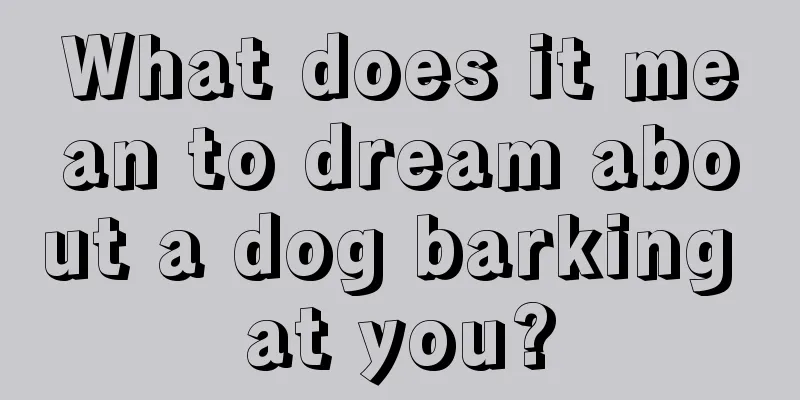 What does it mean to dream about a dog barking at you?