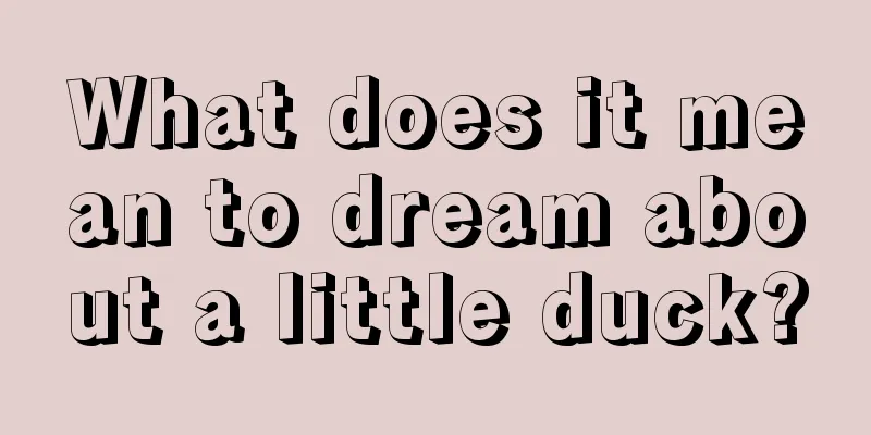 What does it mean to dream about a little duck?