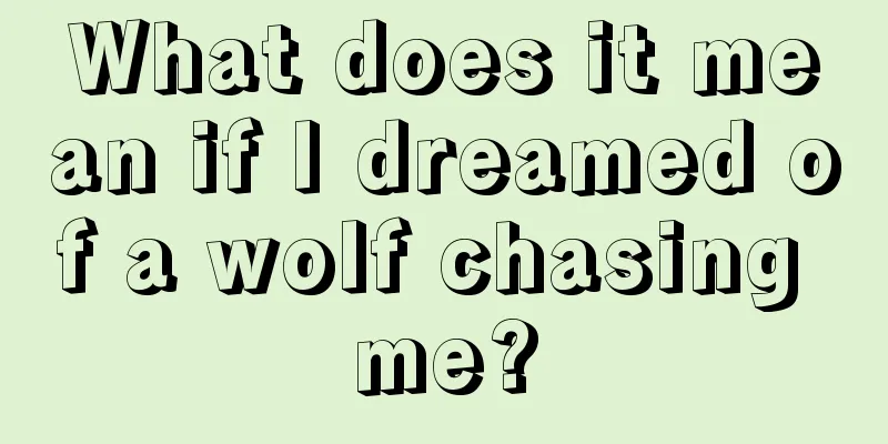 What does it mean if I dreamed of a wolf chasing me?