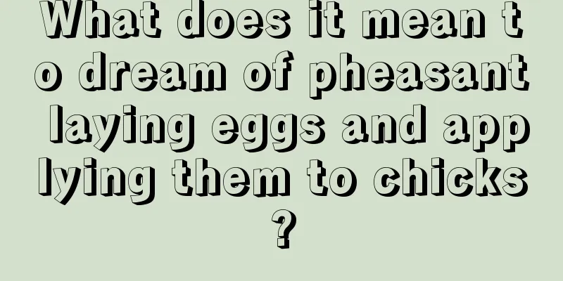 What does it mean to dream of pheasant laying eggs and applying them to chicks?