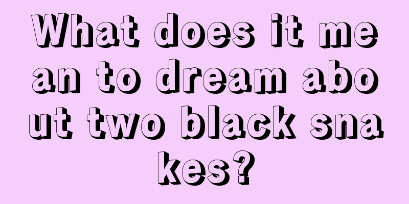 What does it mean to dream about two black snakes?