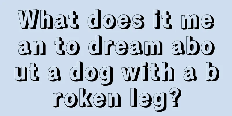 What does it mean to dream about a dog with a broken leg?