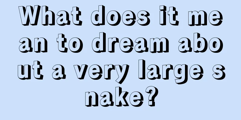 What does it mean to dream about a very large snake?