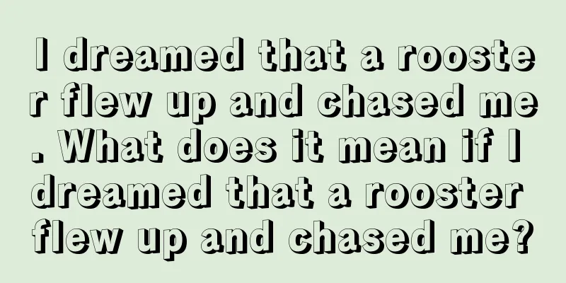 I dreamed that a rooster flew up and chased me. What does it mean if I dreamed that a rooster flew up and chased me?