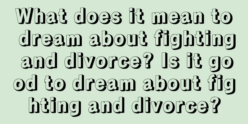 What does it mean to dream about fighting and divorce? Is it good to dream about fighting and divorce?