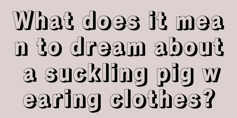 What does it mean to dream about a suckling pig wearing clothes?