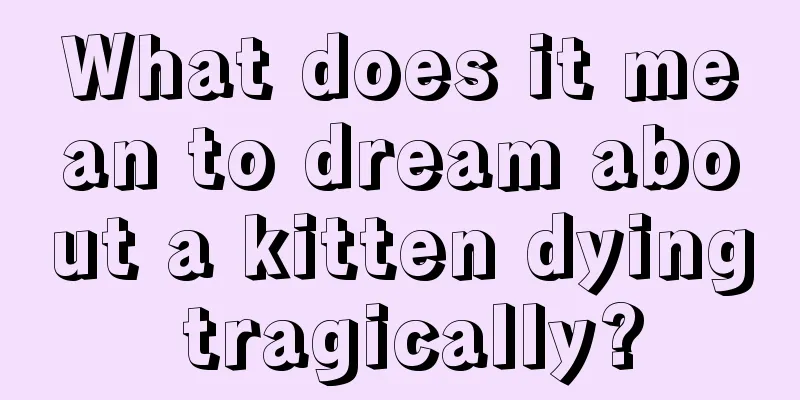 What does it mean to dream about a kitten dying tragically?