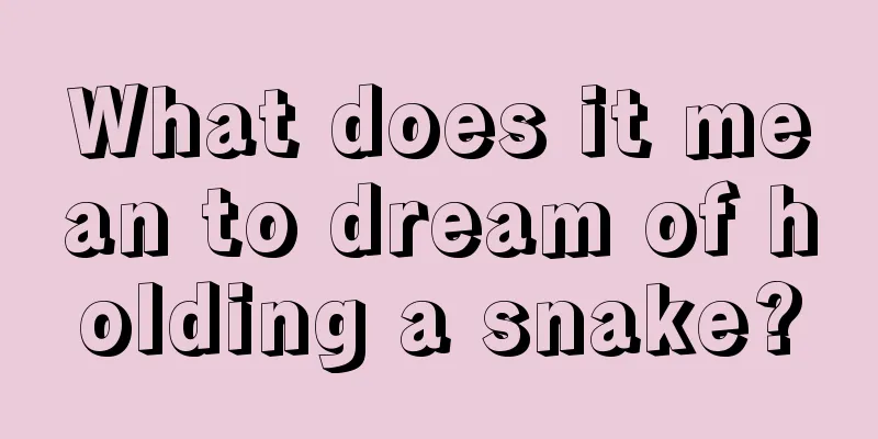 What does it mean to dream of holding a snake?