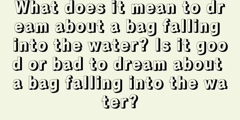 What does it mean to dream about a bag falling into the water? Is it good or bad to dream about a bag falling into the water?