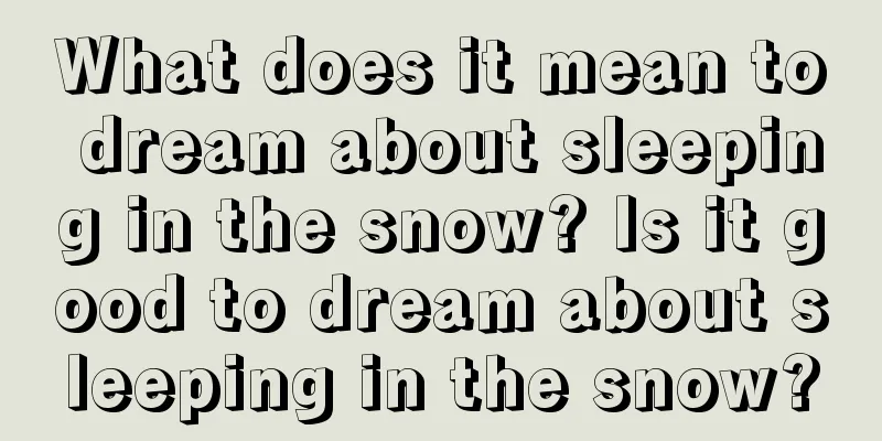 What does it mean to dream about sleeping in the snow? Is it good to dream about sleeping in the snow?