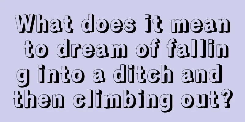 What does it mean to dream of falling into a ditch and then climbing out?