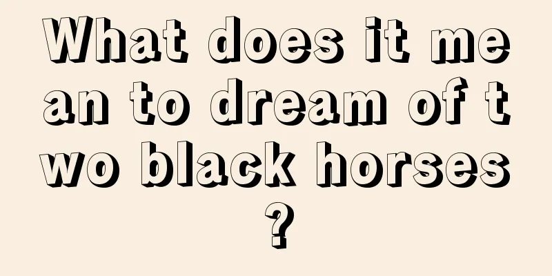 What does it mean to dream of two black horses?