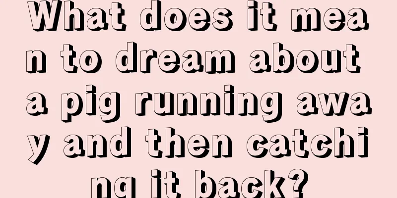 What does it mean to dream about a pig running away and then catching it back?