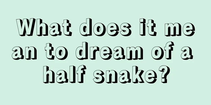 What does it mean to dream of a half snake?