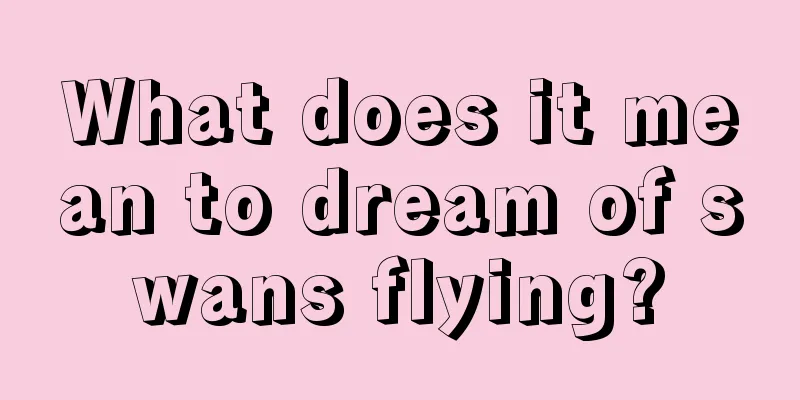 What does it mean to dream of swans flying?