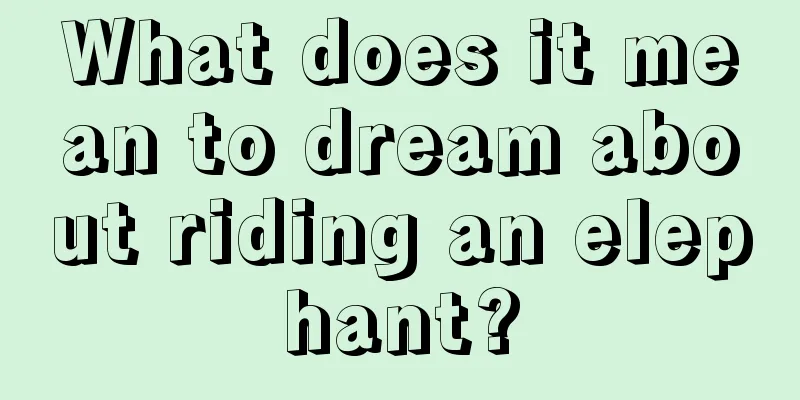 What does it mean to dream about riding an elephant?