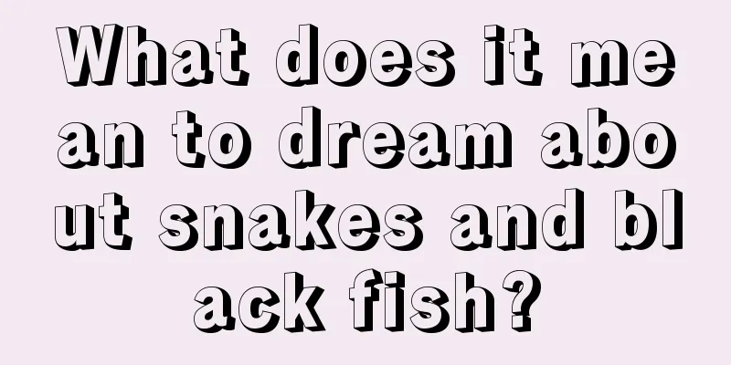 What does it mean to dream about snakes and black fish?