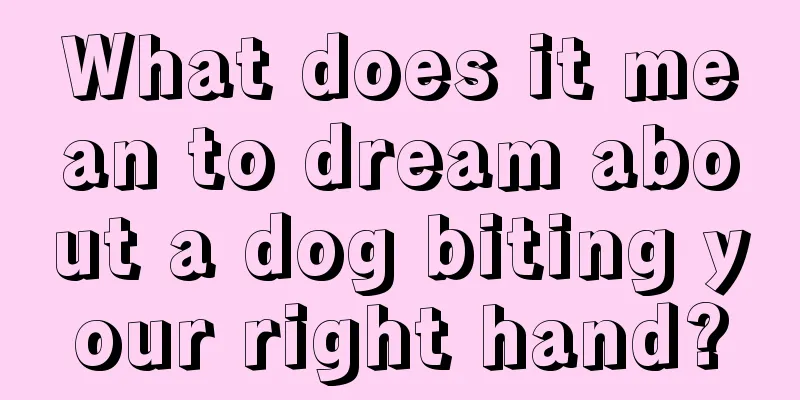 What does it mean to dream about a dog biting your right hand?