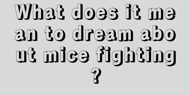 What does it mean to dream about mice fighting?