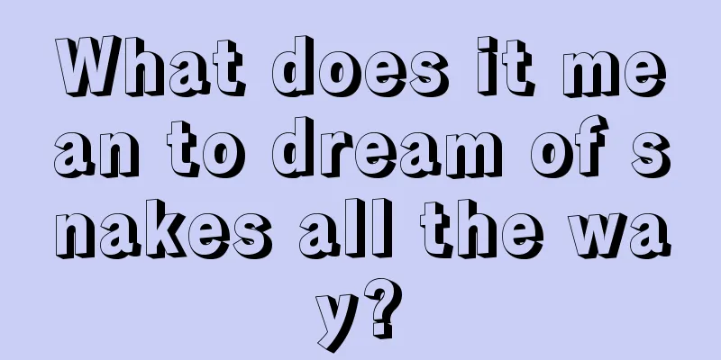 What does it mean to dream of snakes all the way?