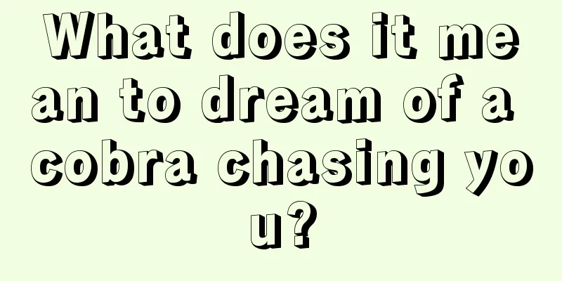 What does it mean to dream of a cobra chasing you?