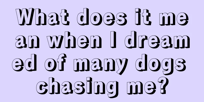 What does it mean when I dreamed of many dogs chasing me?