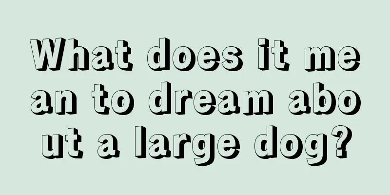 What does it mean to dream about a large dog?