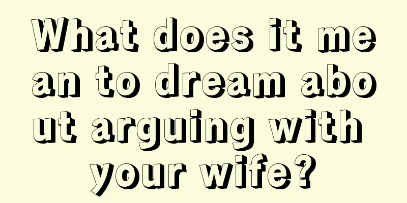 What does it mean to dream about arguing with your wife?