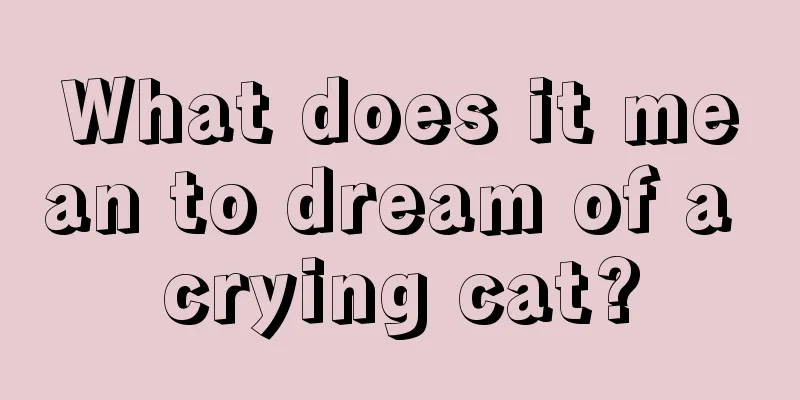 What does it mean to dream of a crying cat?