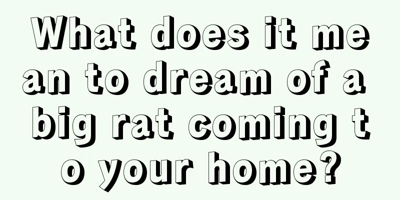 What does it mean to dream of a big rat coming to your home?