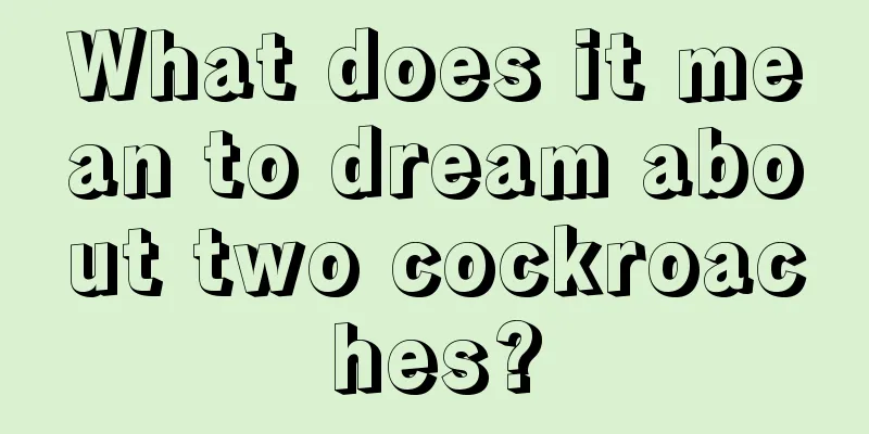 What does it mean to dream about two cockroaches?