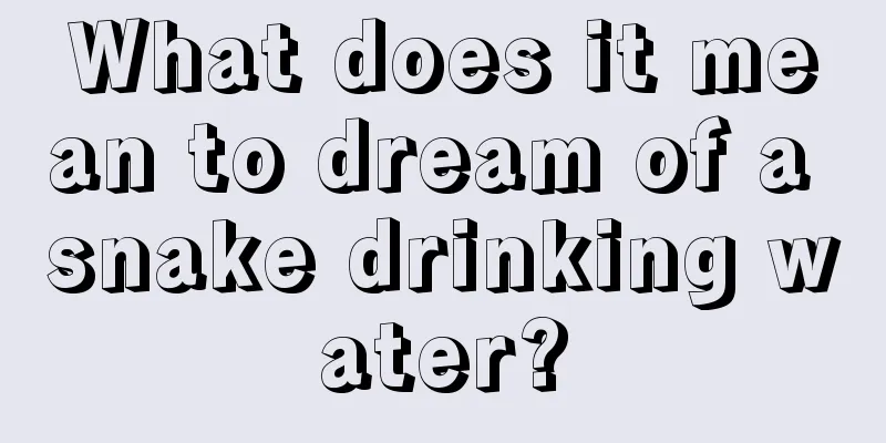 What does it mean to dream of a snake drinking water?