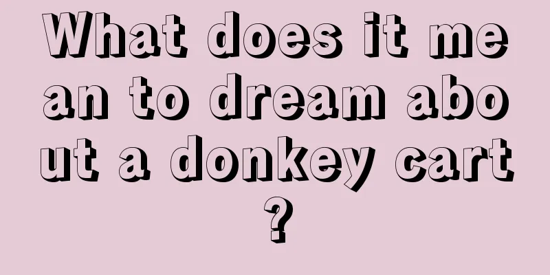 What does it mean to dream about a donkey cart?